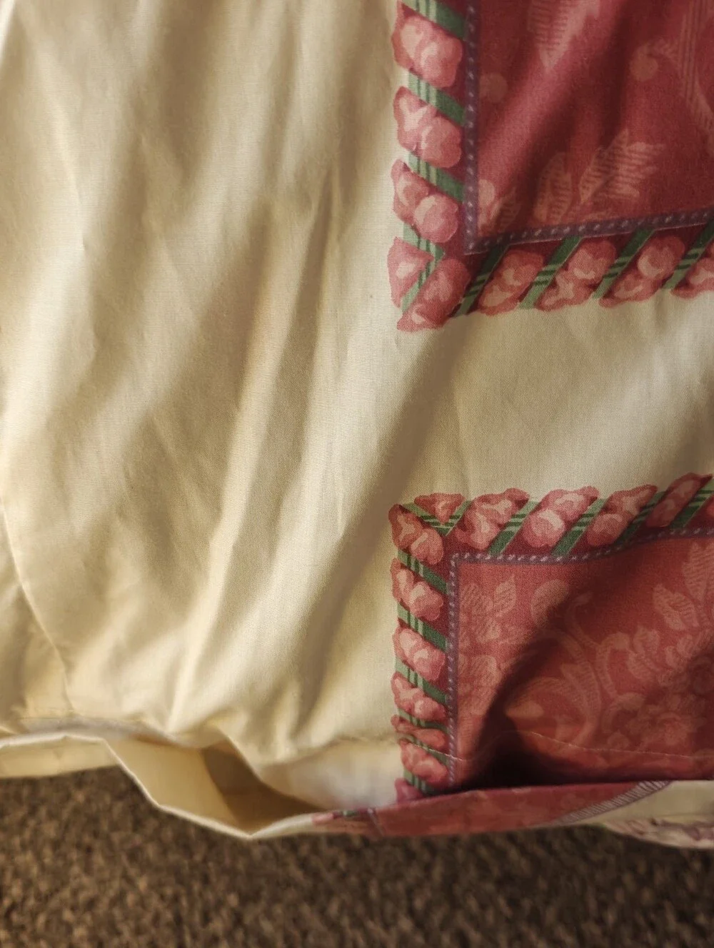 King Down Duvet 80x90  In hand sewn Cover Feather bed Heavy Shabby